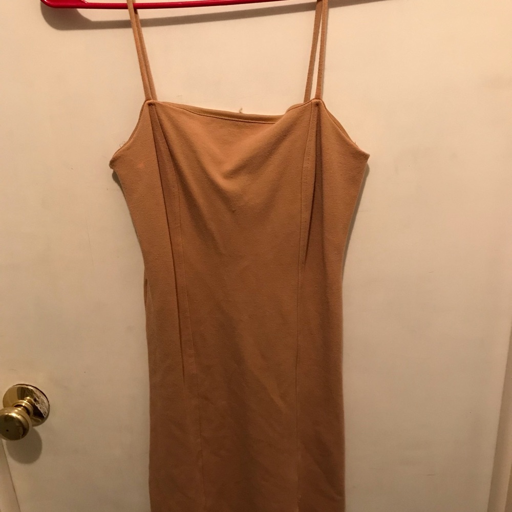 Nude spaghetti strapped dress